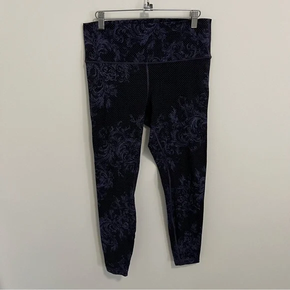 Lululemon Wunder Under High Rise Tight Nulux Foliage Moody Blues Black Size 12 - Picture 6 of 16